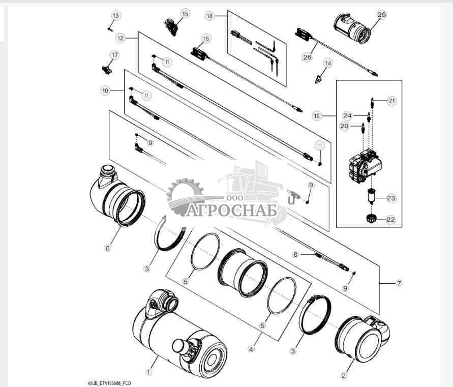 61JB Aftertreatment, Exhaust System 